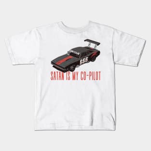 Satan Is My Co-Pilot Kids T-Shirt